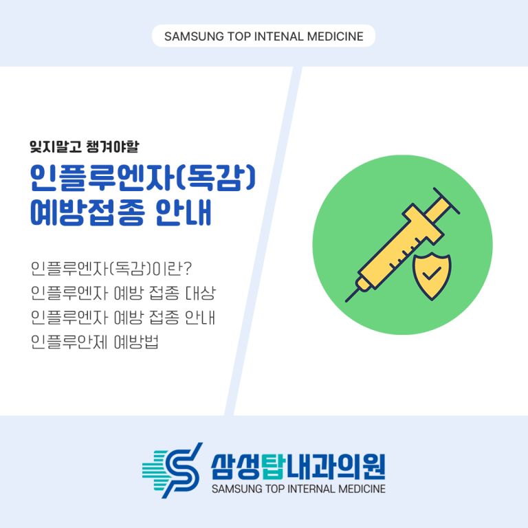 인플루엔자(독감) 국가 예방접종 지원과 시기 안내 사항, 늦더라도 지금 맞자!
